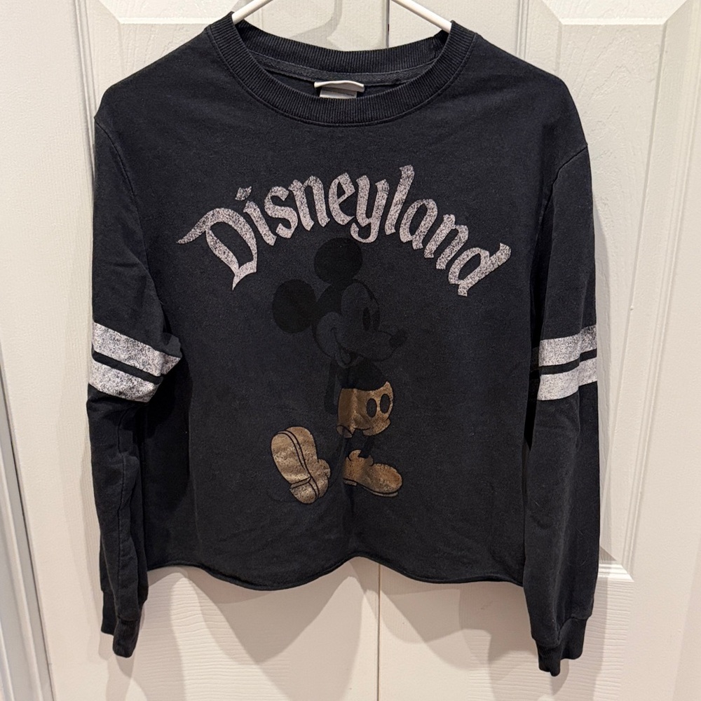Disney Black and Gray Long Sleeve Kids Tee